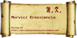 Morvicz Kreszcencia névjegykártya